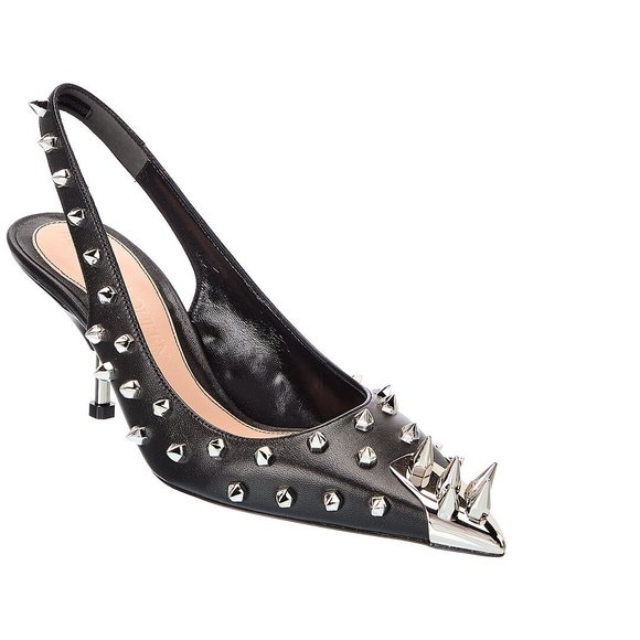 Alexander McQueen Shoes - Alexander McQueen Punk Stud Leather Slingback Pump